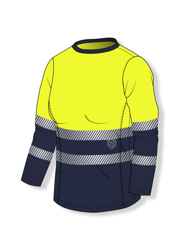 Damska koszulka s-shirt intensywnej widzialności UV 50+ 1 klasa widzialności